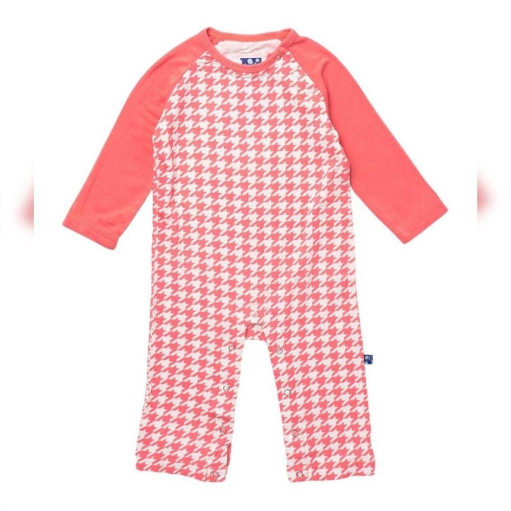 NEW! Kickee Pants Houndstooth Romper 12-18m